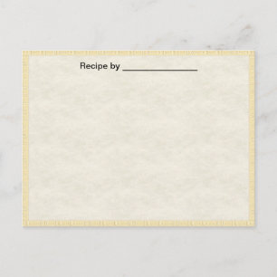 Ljust texturerat recept, tomt nr 1-kort vykort