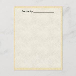 Ljust texturerat recept, tomt nr 2-kort vykort