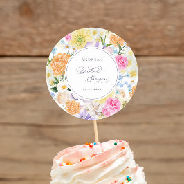 Ljust trädgårdsblommig bröllopsfest för vår och so runt klistermärke