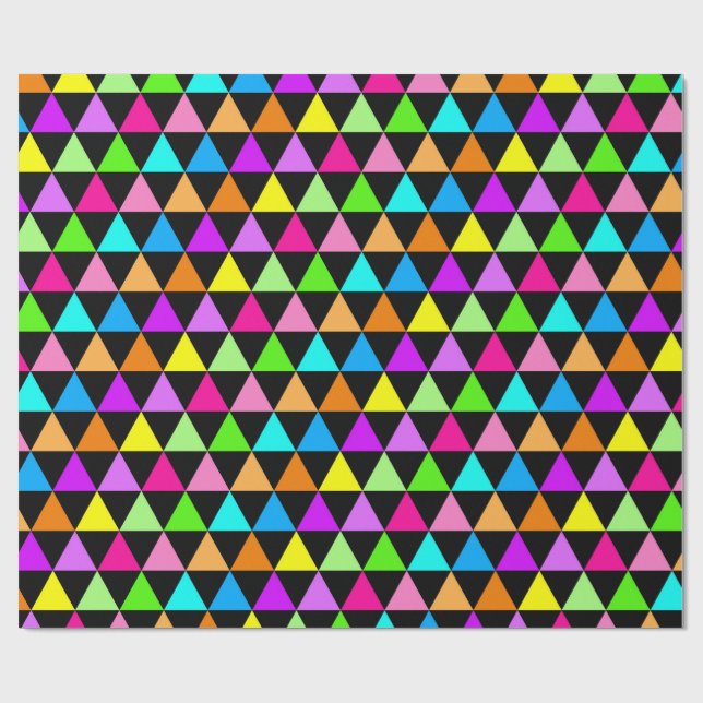 Ljust trekantgroovytryck presentpapper (Platt)