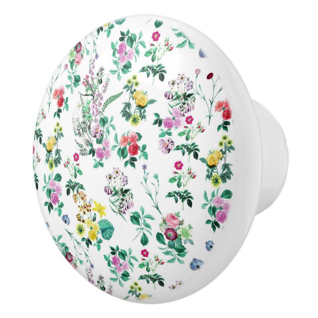 Ljust vackert sommarblommigt mönster knopp (Höger)