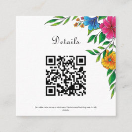 Ljust vår- och sommervigsel QR-kod Tilläggskort