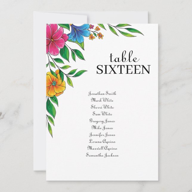 Ljust vår-sommar bröllop sittkort inbjudningar (Framsida)