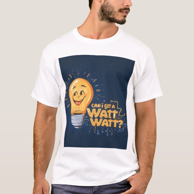 Ljust Watt-lampa T-Shirt (Framsida)
