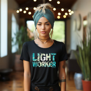 Ljust Worker Teal Burst Upplyst T Shirt