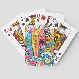 LJUSTFÄRGAT SOMMAR-SURFBORTTEN CASINOKORT