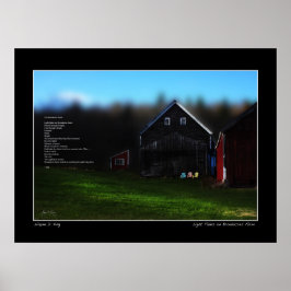 Ljustoning på Broadacres Farm Image & Dikt Poster