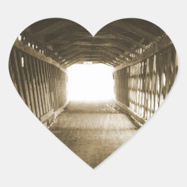 Ljustunnel Hjärtformat Klistermärke
