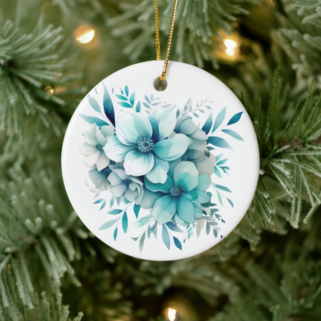 Ljusturkos Blommigt Ornament (Träd)