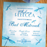 Ljusturkos Dragonflies Bat mitzvah Inbjudningar<br><div class="desc">Inbjudan dina bat mitzvah gäster med dammig turkos drakar. Struktur med glitter Star av David kommer att se vacker ut med motsvarande inbjudningar,  OSA kort,  kuvert,  etiketter och klistermärken. Överför enkelt den här magiska turkospassagonflygdesignen till andra kort och presenter.</div>