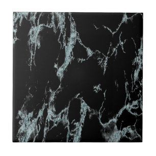 Ljusturkos Vein Black Marble look Kakelplatta
