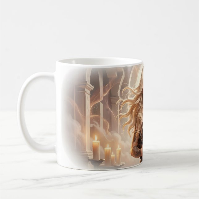 Ljusupplyst Kärleksfull Omfamning Fantasy Mugg (Vänster)