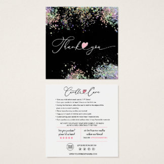 Ljusvårdsanvisningar och kundtack för ditt kort