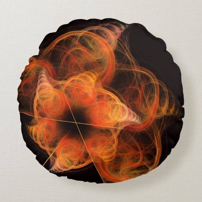 Ljusverkets Abstrakt Art Rund Pillow Kudde (Framsidan)
