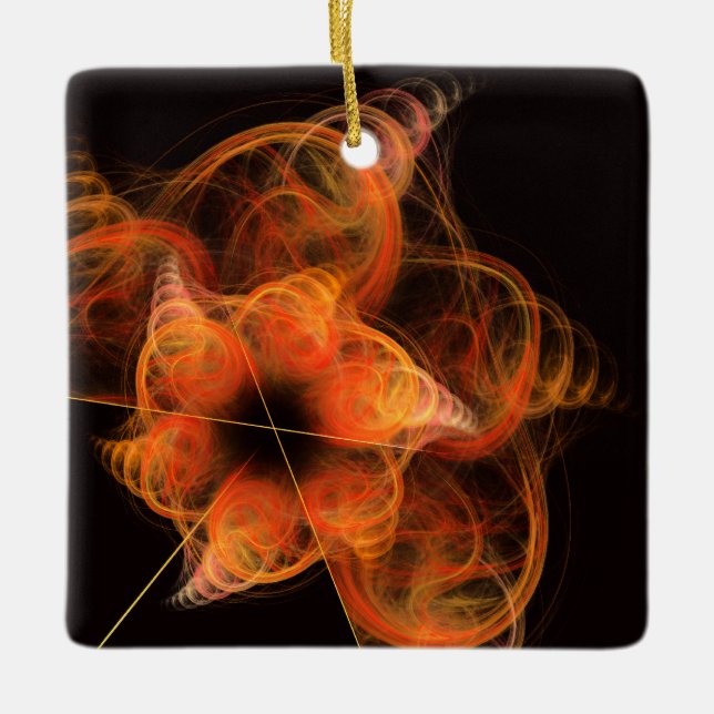 Ljusverksruta Abstrakt Art Kvadratisk ornament (Framsida)