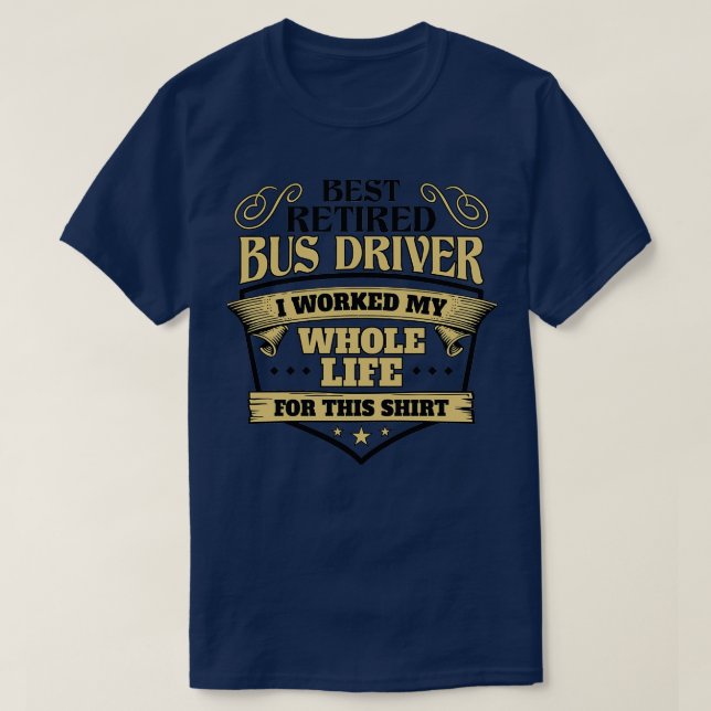 Ljusversion för senast återvunnet Buss-drivrutinsl T Shirt (Design framsida)