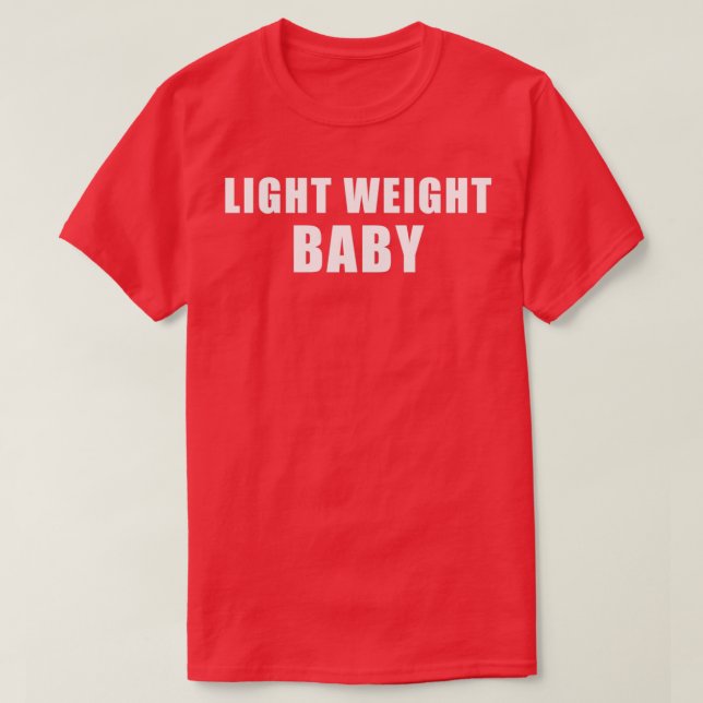 Ljusvikt Baby i vit text  T Shirt (Design framsida)