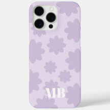 Ljusviolett blommigt, unikt monogram namn initiale