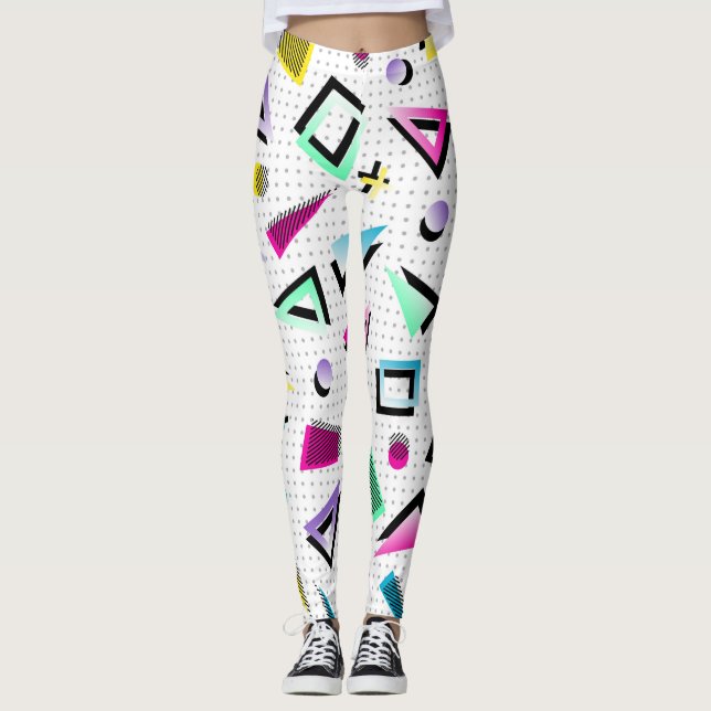 Ljusvit artikel 1980s leggings (Framsida)