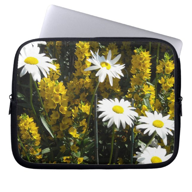 Ljusvita Daisy Laptop Sleeve (Framsidan)