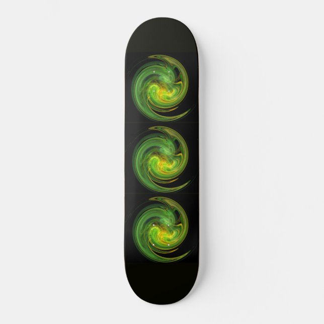LJUSVORTEX,grönt för svart gult Mini Skateboard Bräda 18,5 Cm (Framsida)