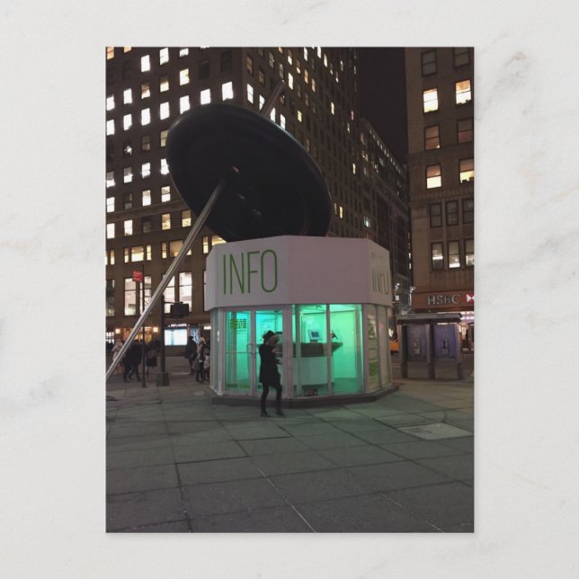 Ljusvykort för New York Nattens NYC-plagg Vykort (Framsida)