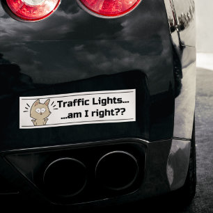 Ljusynlig katttrafik Ljus Sarcastic Phrase Bildekal