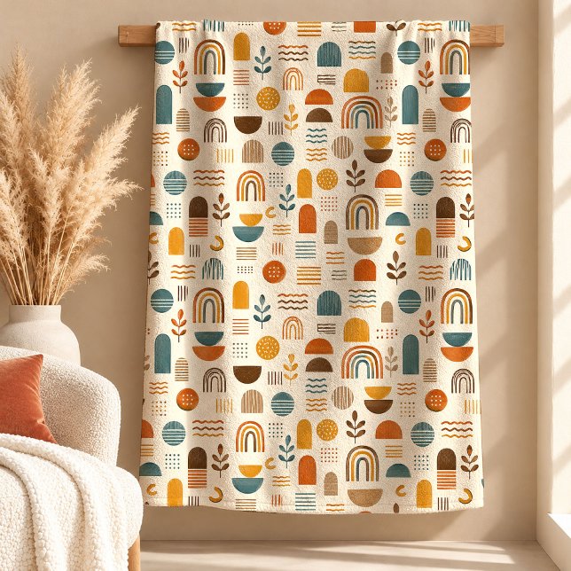 Ljuva Koppar-Salvia-Regnbåge-Kastfilt Present Fleecefilt (Delightful Copper Sage Rainbow Throw Blanket Gift)