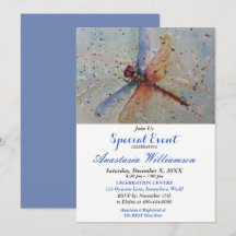 LJUVLIG DRAGONFLY PARTY FEST INVITATION