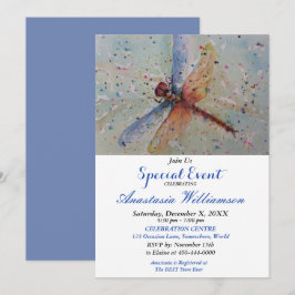 LJUVLIG DRAGONFLY PARTY FEST INVITATION INBJUDNINGAR