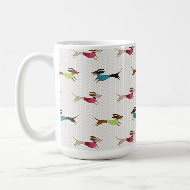 Ljuvt taxmönster kaffemugg (Vänster)
