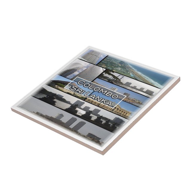 LK005 COLOMBO, Sri Lanka, Asien. Kakelplatta (Sidan)