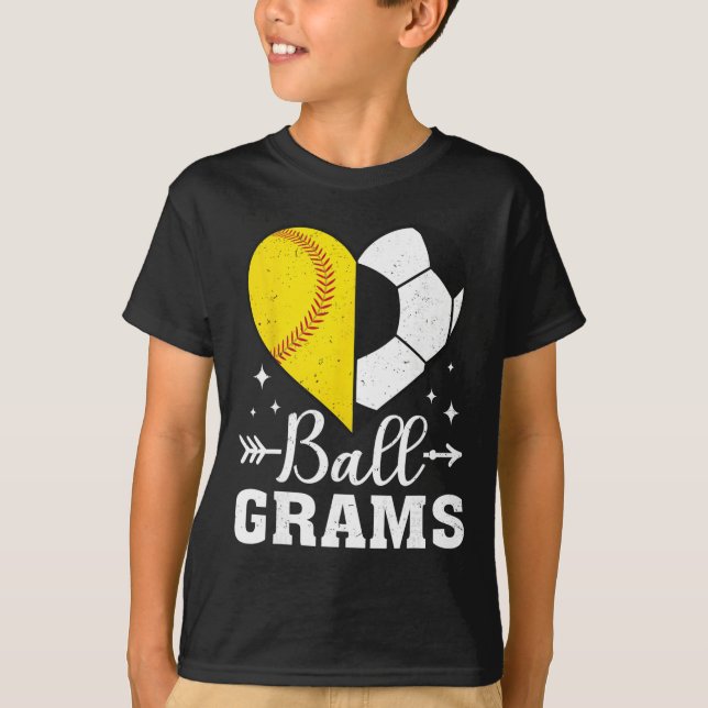Ll Grams Funny Softll Soccer Grams  T Shirt (Framsida)