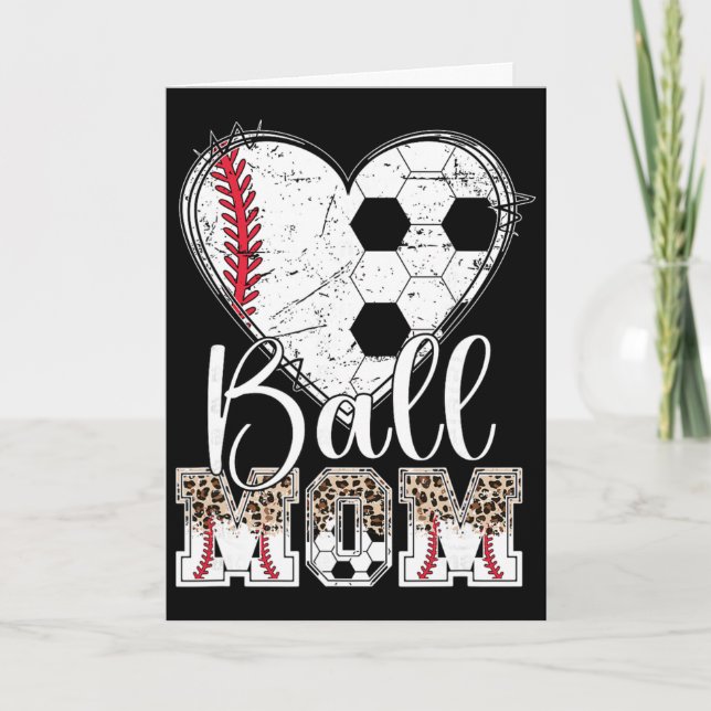 Ll Mamma Hjarta Fotboll Sälj Mamma  Kort (Framsida)