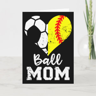 Ll Mamma Hjärta Roligt Mjuktll Fotbollsmamma Kort