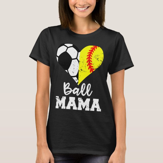 Ll Mamma Rolig Fotboll Mjukll Mamma  T Shirt (Framsida)