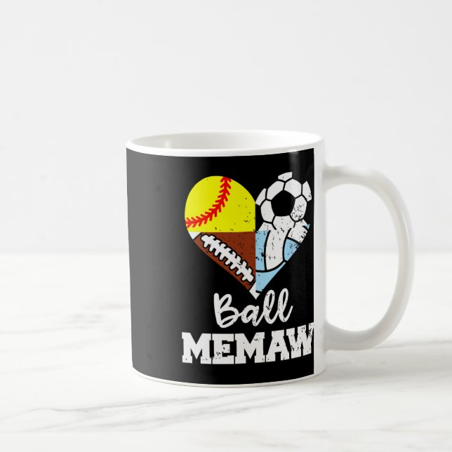 Ll Memaw Funny Soccer Footll Softll Volleyll Playe Kaffemugg (Höger)