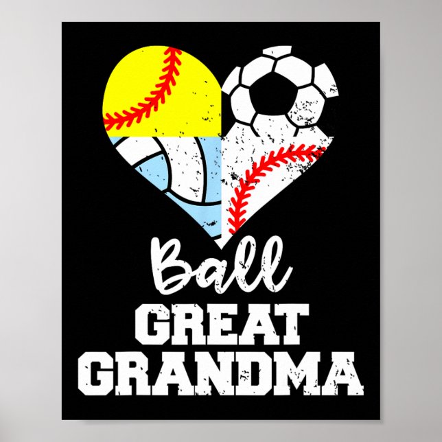 Ll Mormors Farmor Fotboll Sälj Mjukll Volleyll  Poster (Framsidan)