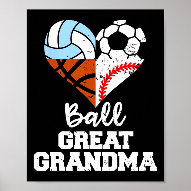 Ll Mormors Farmor Fotboll Sälja Sketll Volleyboll  Poster (Framsidan)