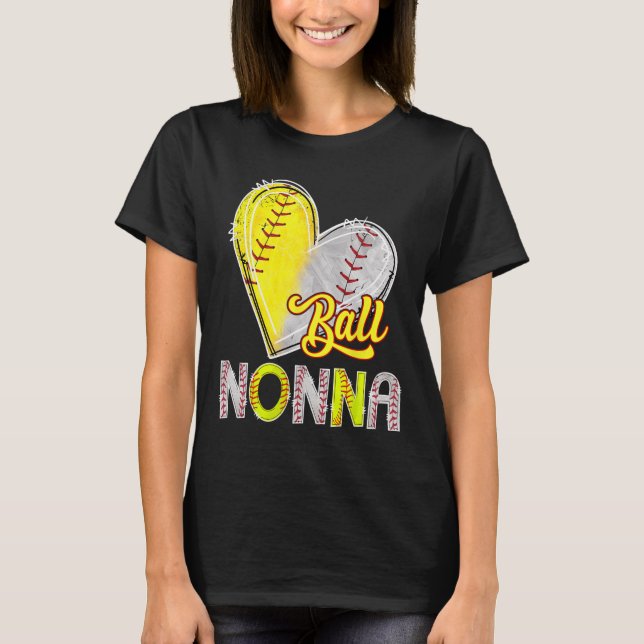 Ll Nonna Heart Sell Softll Lover Nonna Of Both  T Shirt (Framsida)
