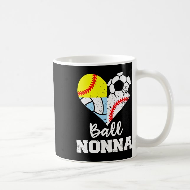 Ll Nonna Soccer Sell Softll Volleyll Player Nonna  Kaffemugg (Höger)