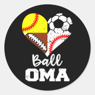 Ll Oma Fotboll Fotll Sälj Mjukll Spelare Oma Runt Klistermärke