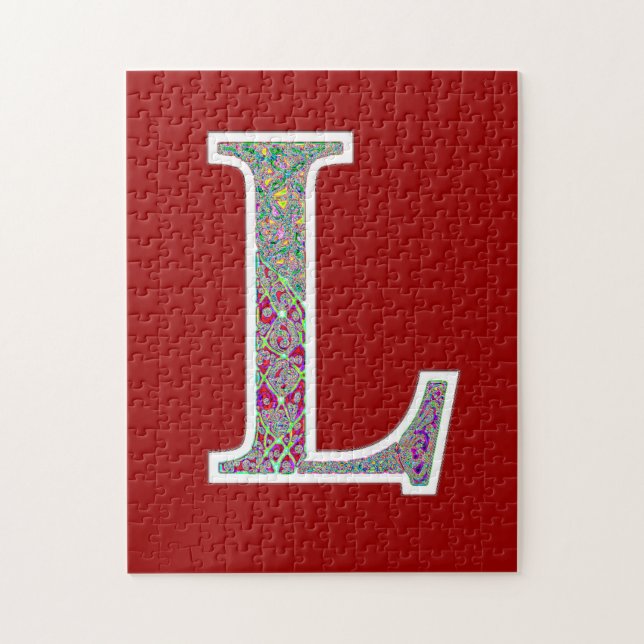 Ll upplyst Monogrampussel Pussel (Vertikal)