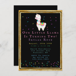 Llama 00:e Fiesta-Födelsedagsfesten Inbjudningar