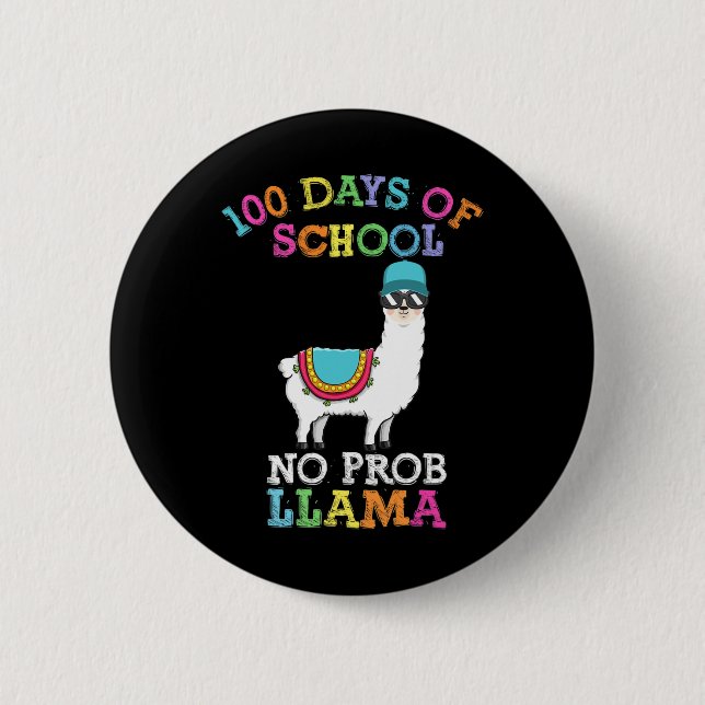 Llama 100 dagars skollärartid knapp (Framsida)