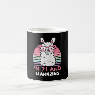 Llama 71:a födelsedagspresent för kvinnor kaffemugg