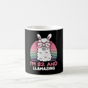 Llama 82:a födelsedagspresent för kvinnor kaffemugg