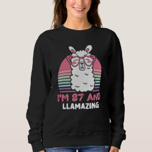 Llama 87:e födelsedagspresent för kvinnor t shirt