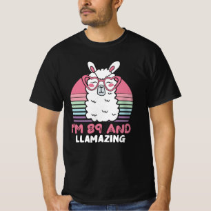 Llama 89:e födelsedagspresent för kvinnor t shirt