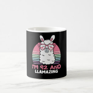 Llama 92:a födelsedagspresent för kvinnor kaffemugg